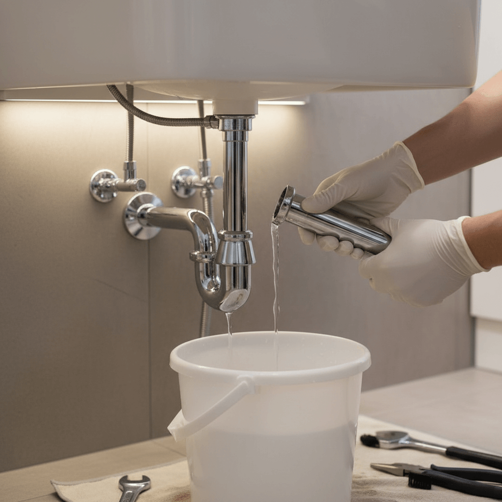 Fachgerechte Siphon Reinigung im Badezimmer