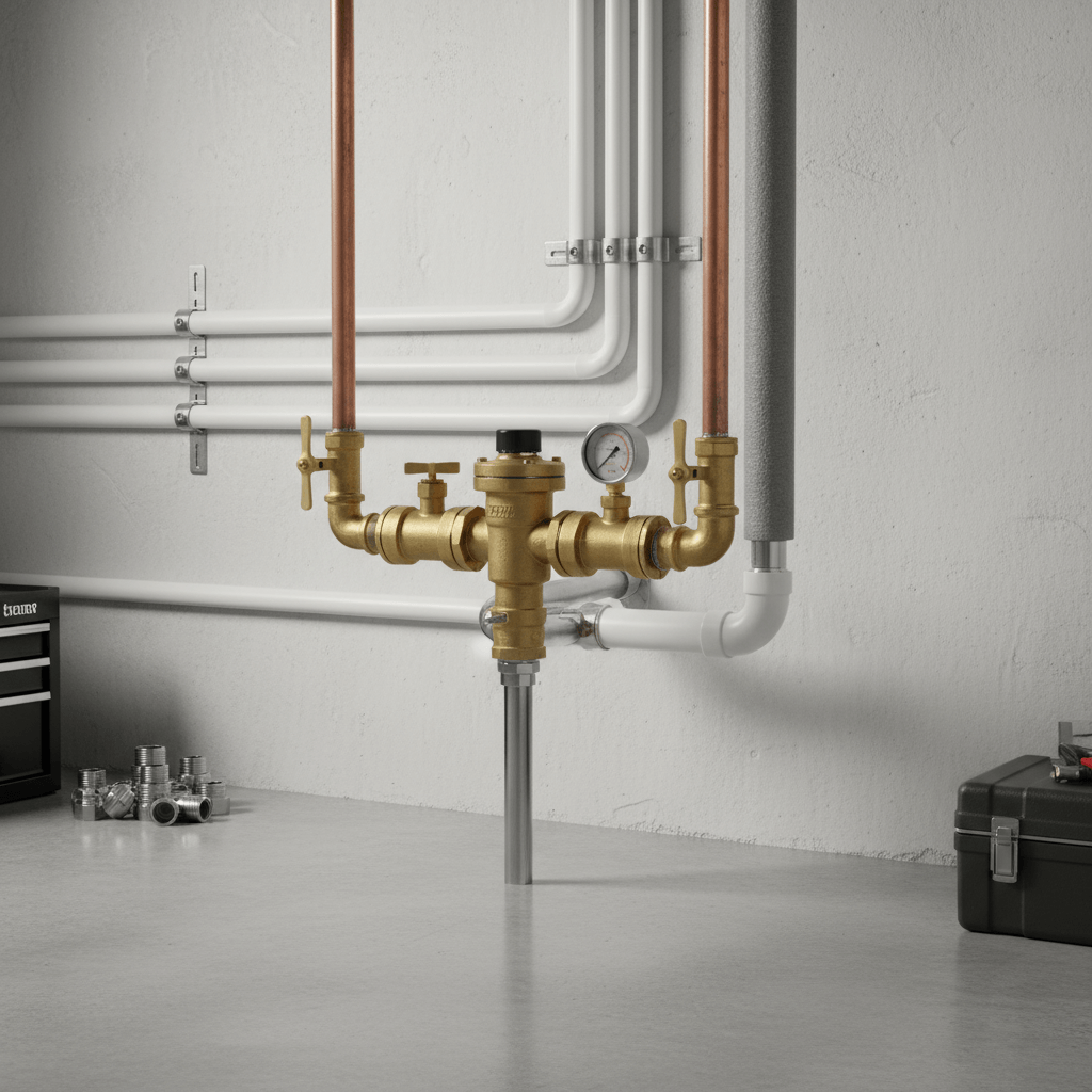 Rückstausicherung Installation im Keller